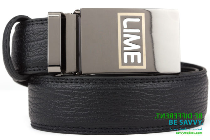 Custom branded LIME belt buckle