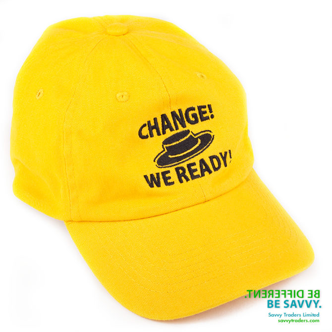 Embroidered cap for political campaign