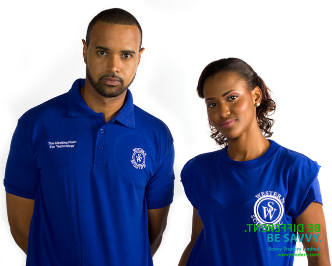 Men's and women's wear with embroidered logos ideal for promotional events and casual corporate wear