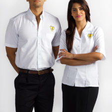 Men's and women's embroidered corporate uniforms