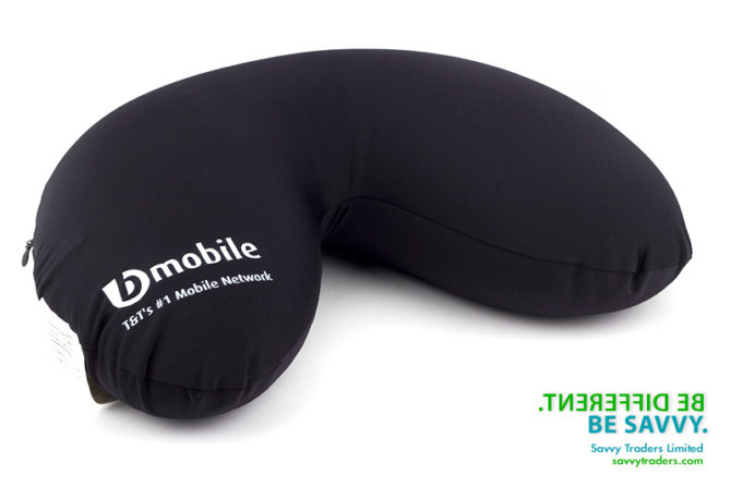 Printable neck pillow for corporate branding and gifts