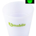 Brandable translucent plastic glow in the dark shot glass ideal for Carnival events and promotional events and giveaways